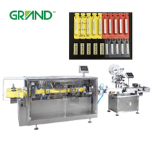 Automatic Liquid Plastic Ampoule Forming Filling Sealing Machine dengan mesin pelabelan