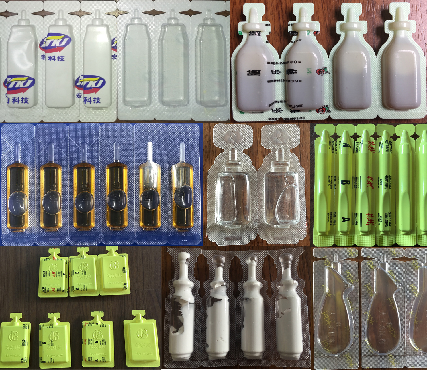 sampel mesin penyegelan pengisian ampul plastik